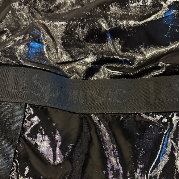 LeSportsac Black Shiny Double Strap Overnight Bag - Picture 2 of 6